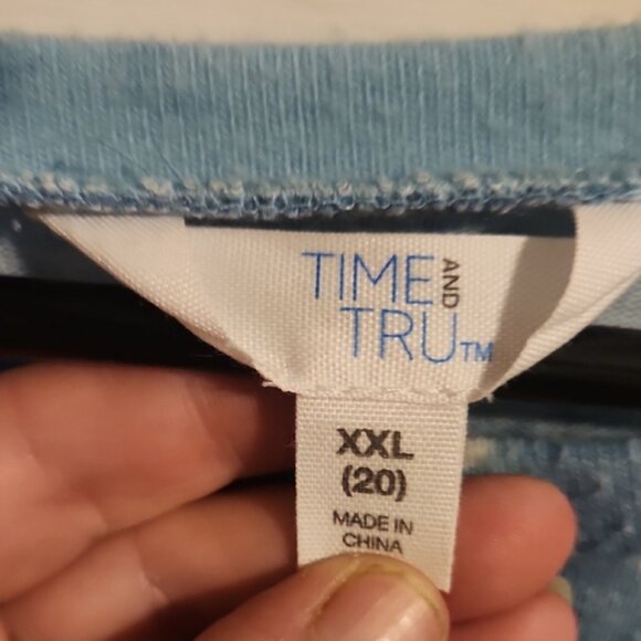 Time and Tru Blue Oversized Hoodie - Picture 2 of 2